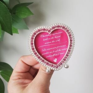 Mary Kay Heart Shaped Picture Frame Crystals Collectible